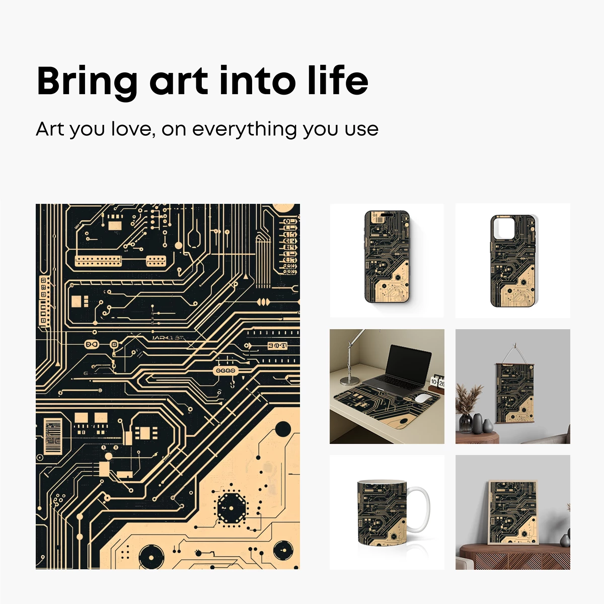 Golden Circuit Dreams: Tech Artistry Unveiled - Image 2