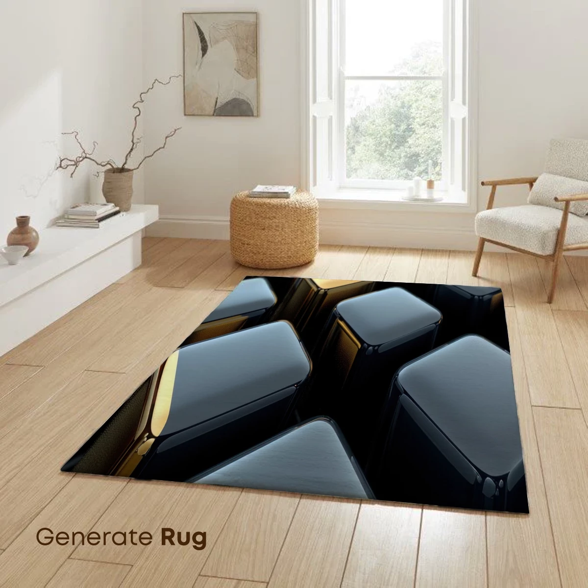 Elegant Black and Gold Cubes: A Modern Geometric Symphony - Image 6