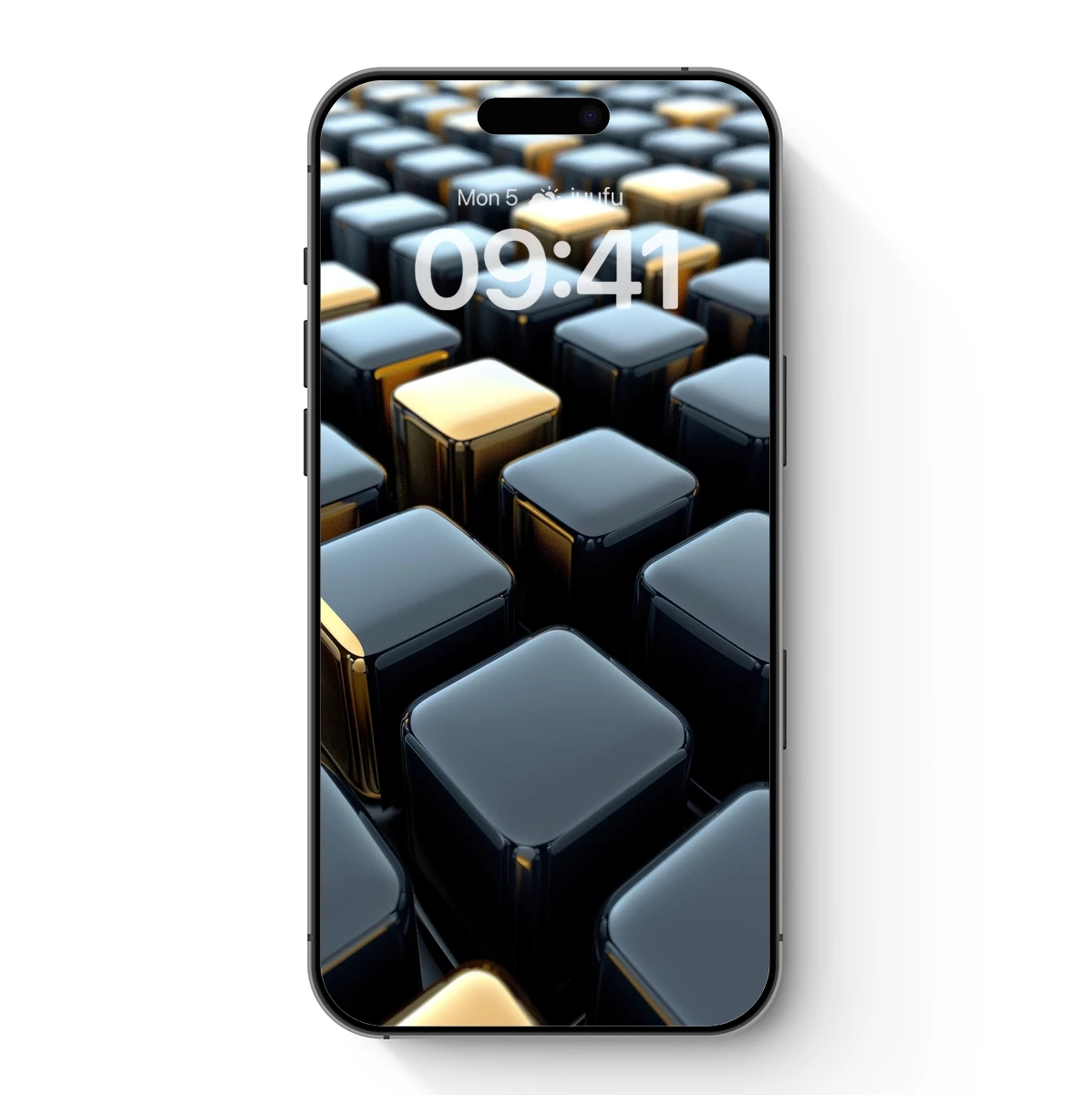 Elegant Black and Gold Cubes: A Modern Geometric Symphony