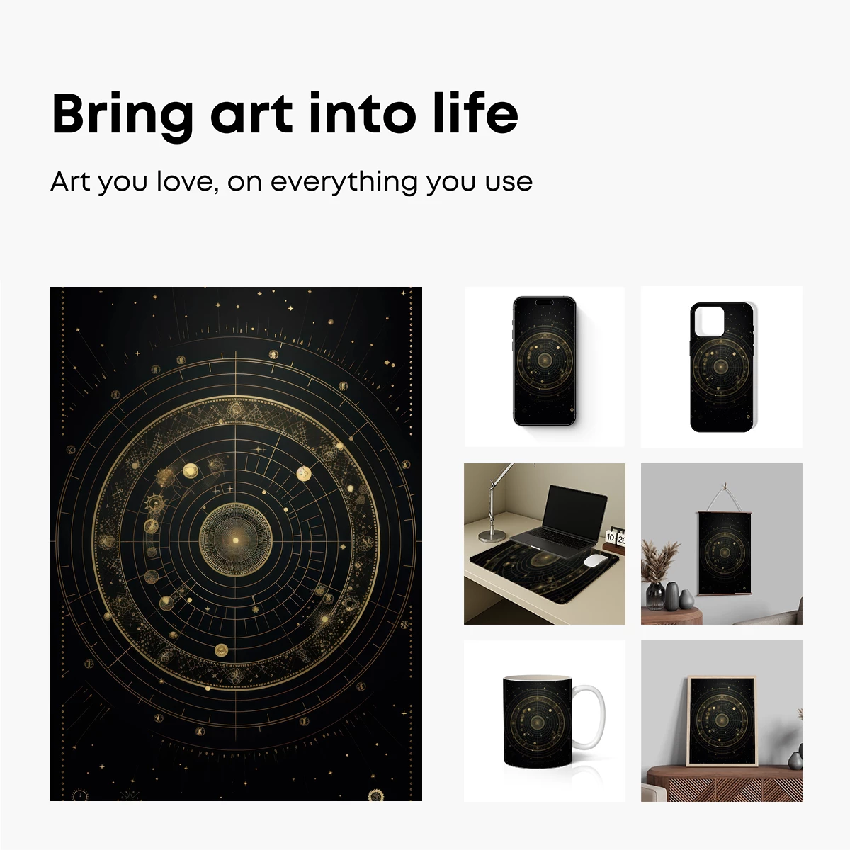 Golden Celestial Mandala: Elegance of the Cosmos - Image 2