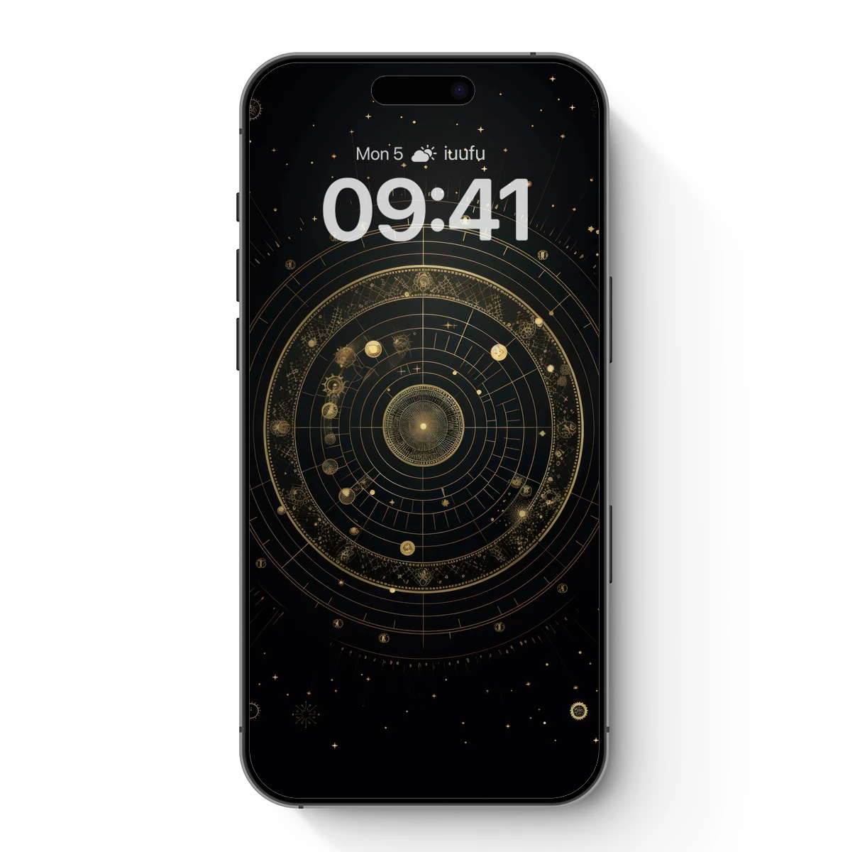 Golden Celestial Mandala: Elegance of the Cosmos