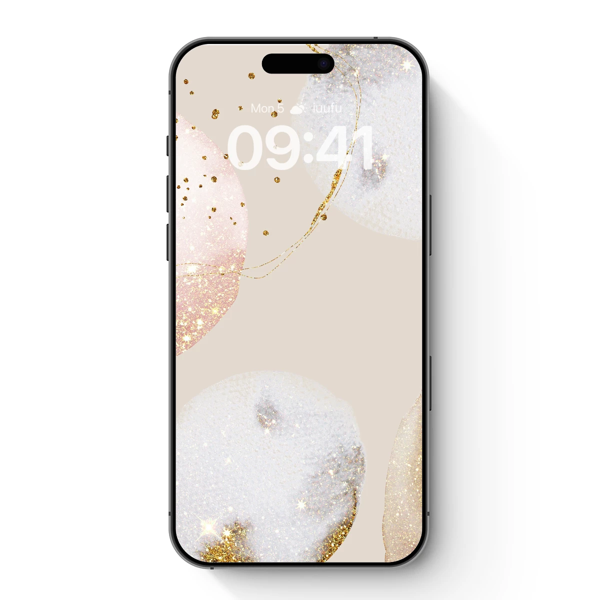 Glittering Marble Elegance: Gold and White Fusion