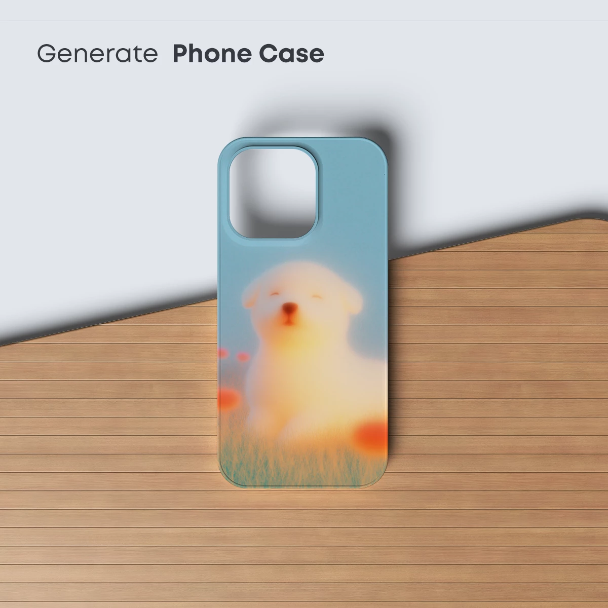 Dreamy Puppy in Sunset Glow - Image 3