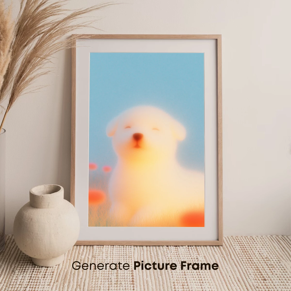 Dreamy Puppy in Sunset Glow - Image 7