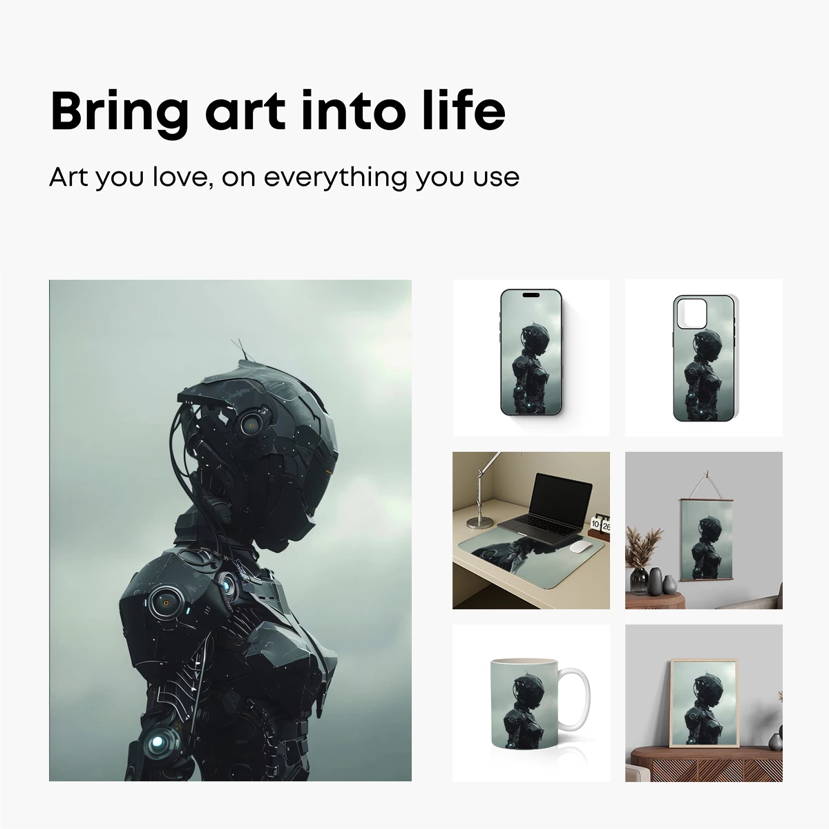 Cybernetic Sentinel: Futuristic Armor in Steel Gray - Image 2