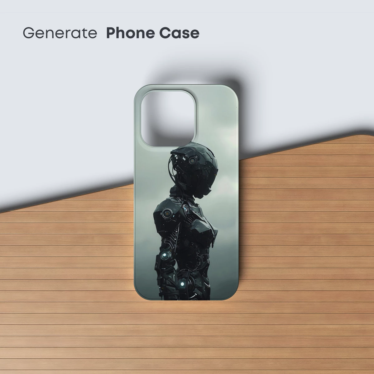 Cybernetic Sentinel: Futuristic Armor in Steel Gray - Image 3