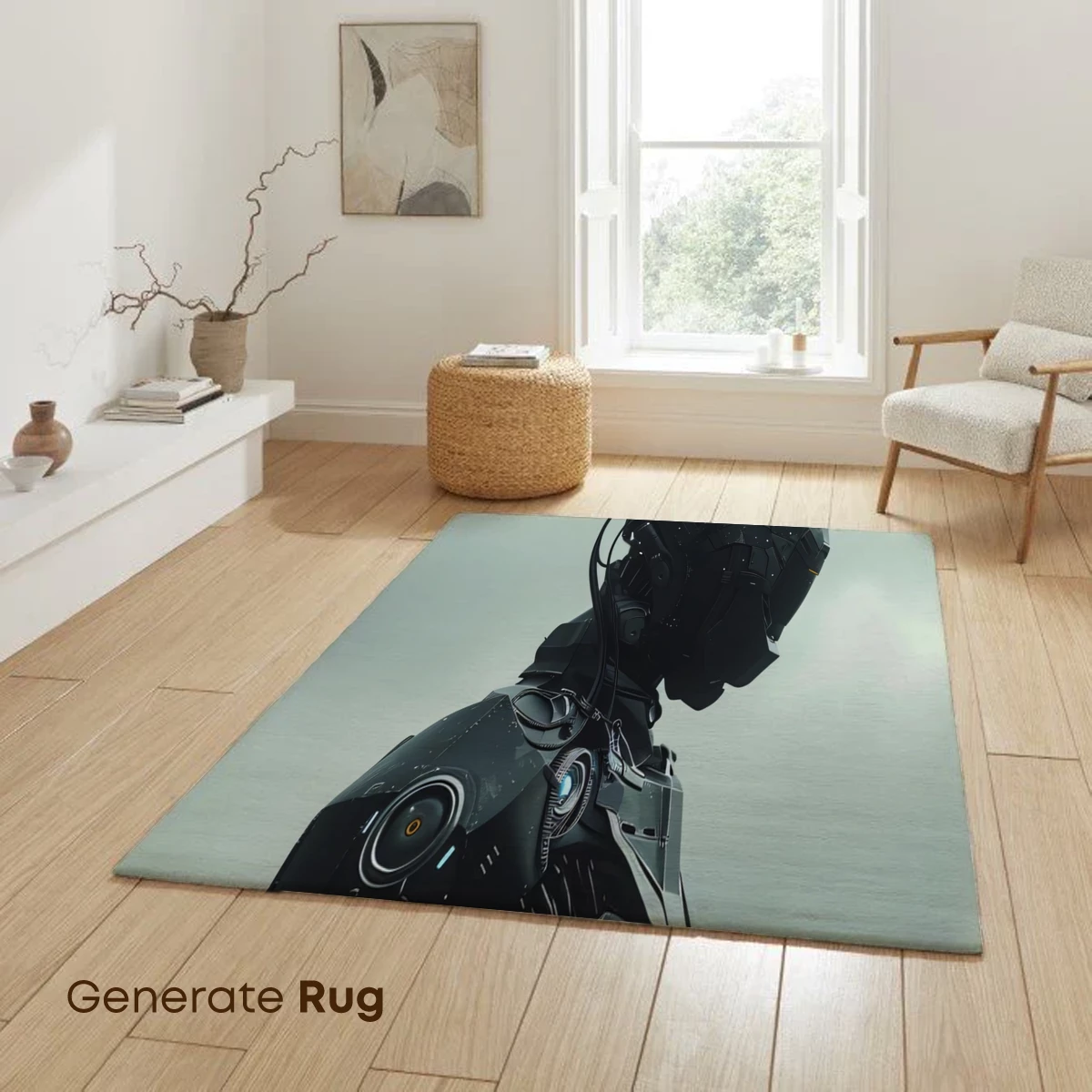 Cybernetic Sentinel: Futuristic Armor in Steel Gray - Image 6