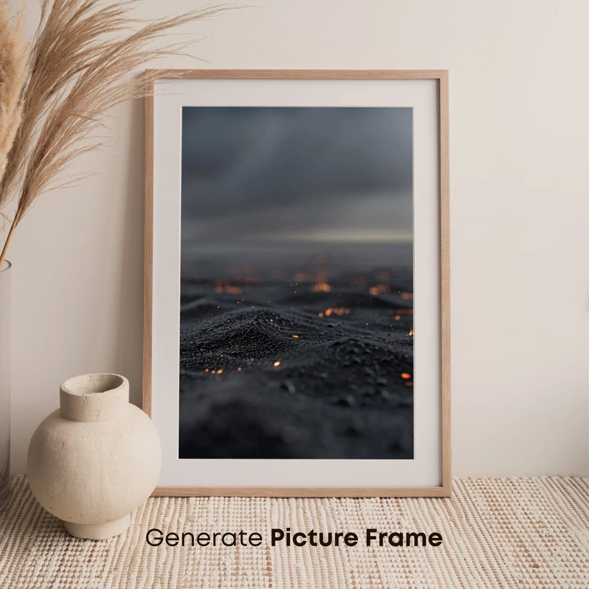 Ember Fields Under Stormy Skies - Image 7