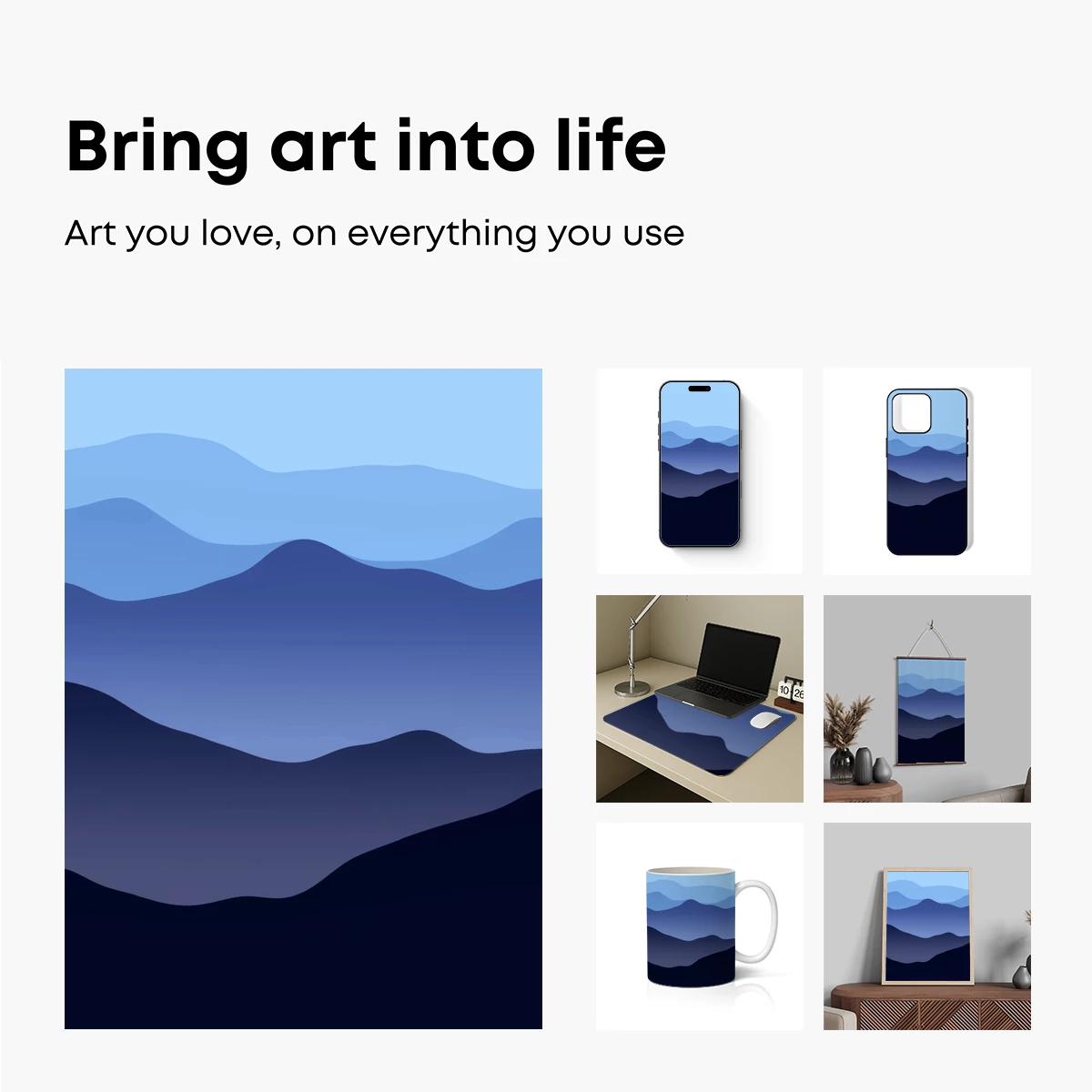 Blue Horizon Layers: A Gradient Odyssey - Image 2
