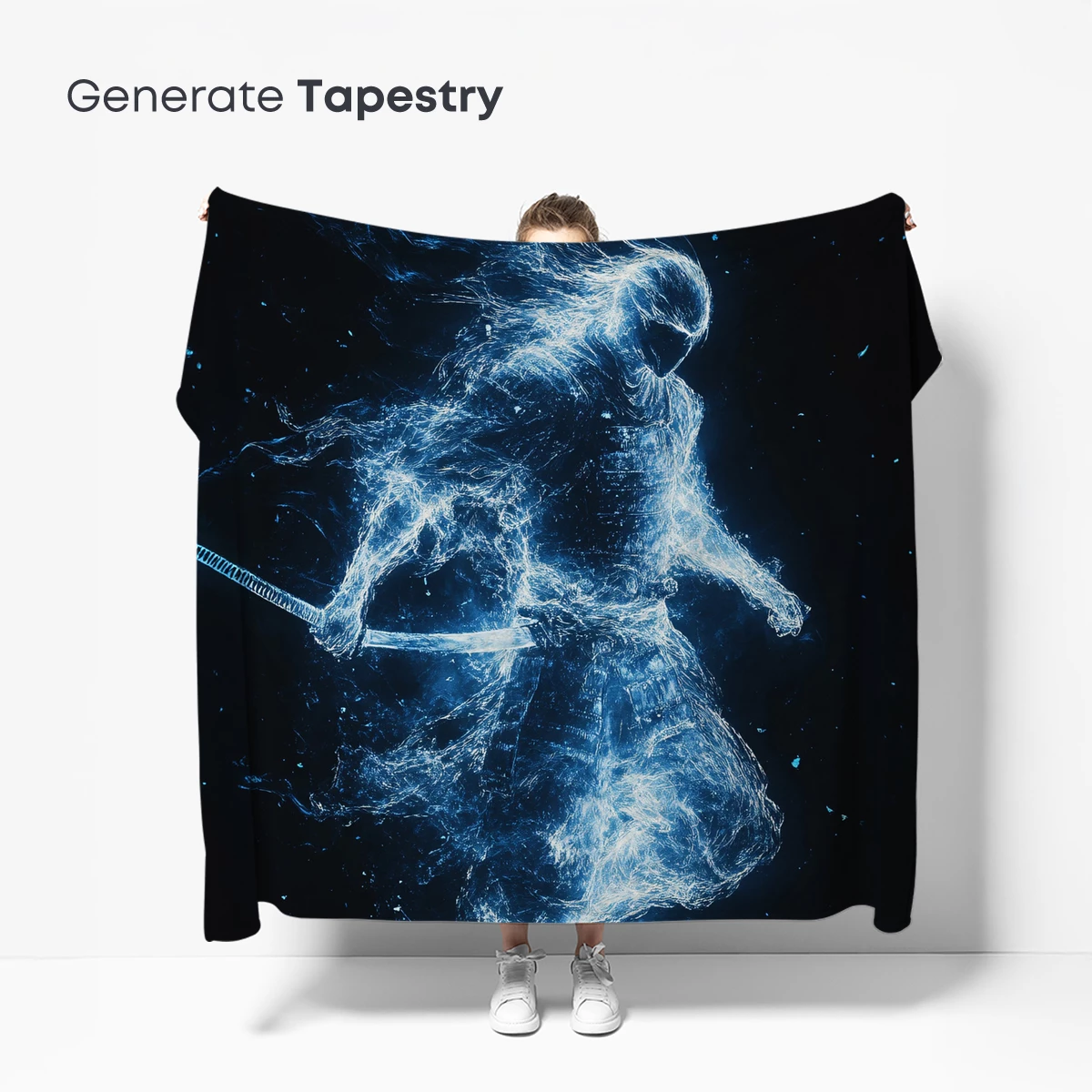 Ethereal Dancer in Blue Mist - Image 5