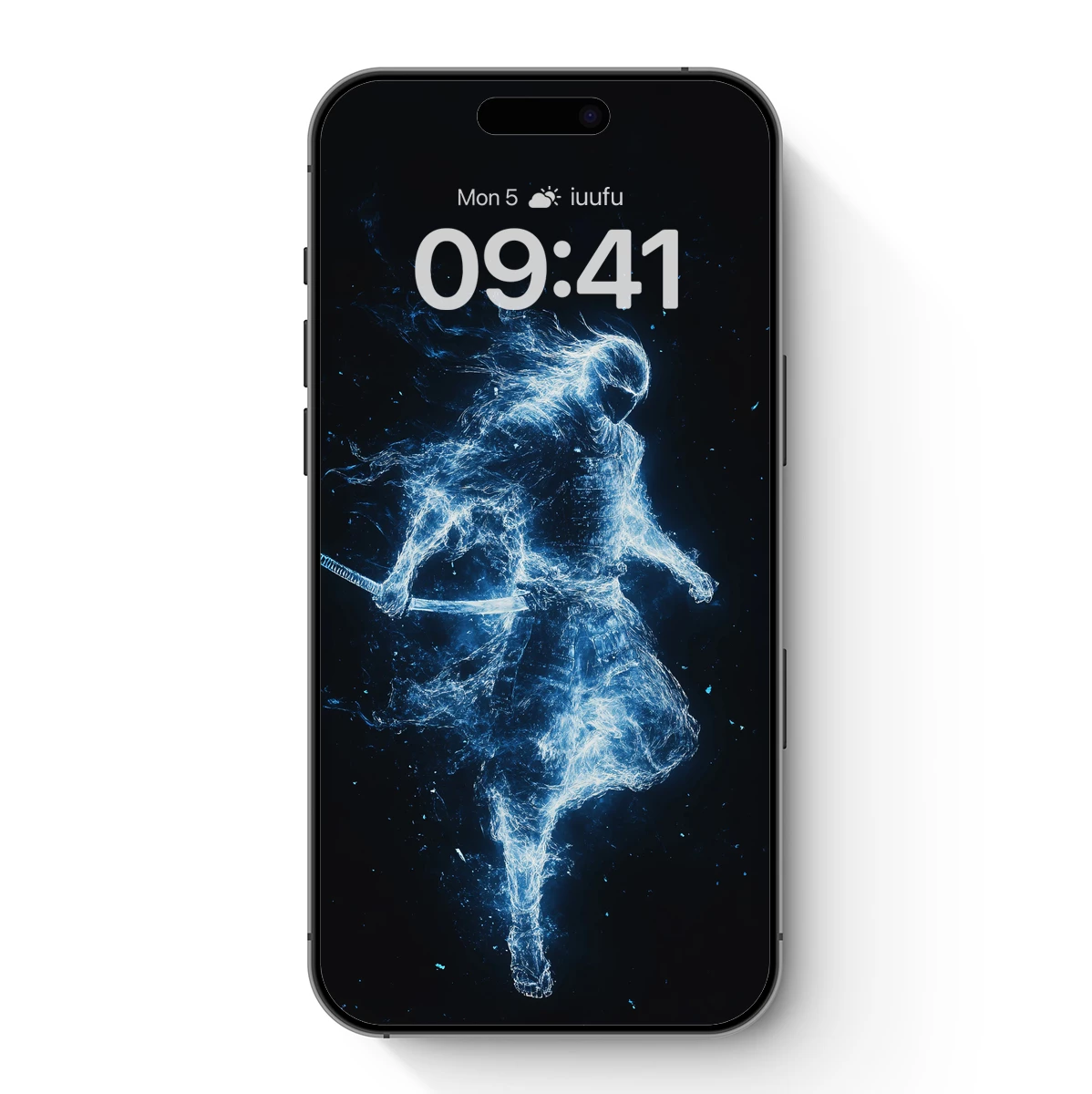 Ethereal Dancer in Blue Mist