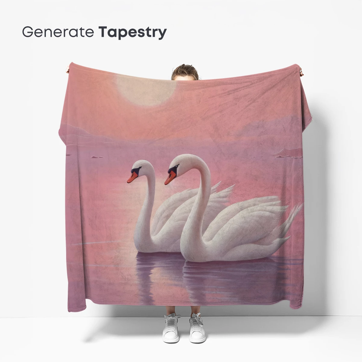 Eternal Swan Serenity at Sunset - Image 5