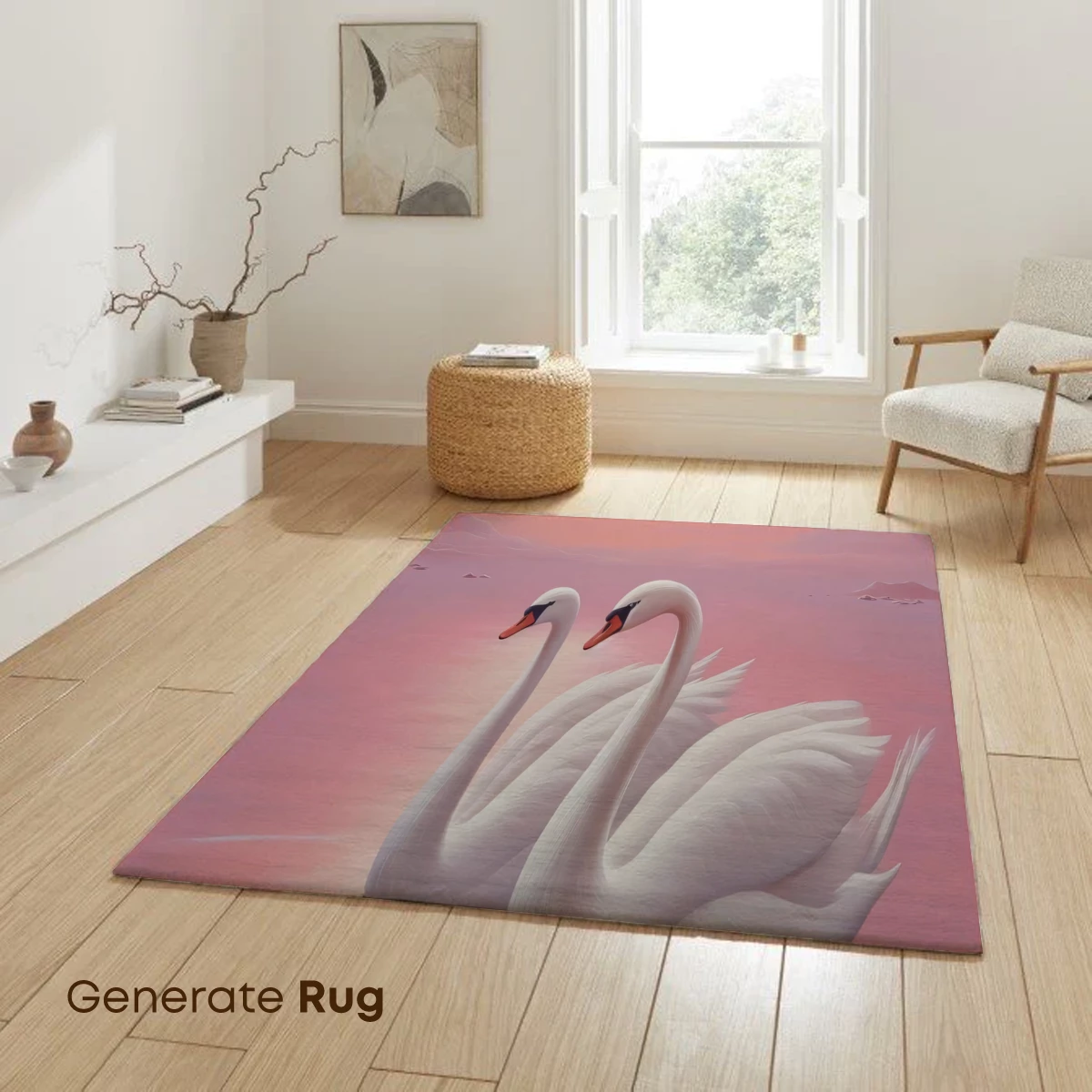 Eternal Swan Serenity at Sunset - Image 6