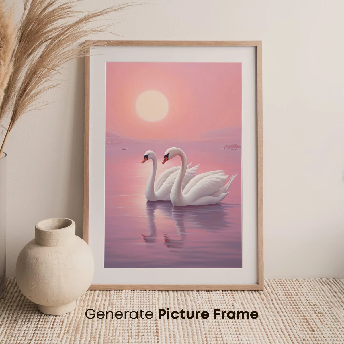 Eternal Swan Serenity at Sunset - Image 7