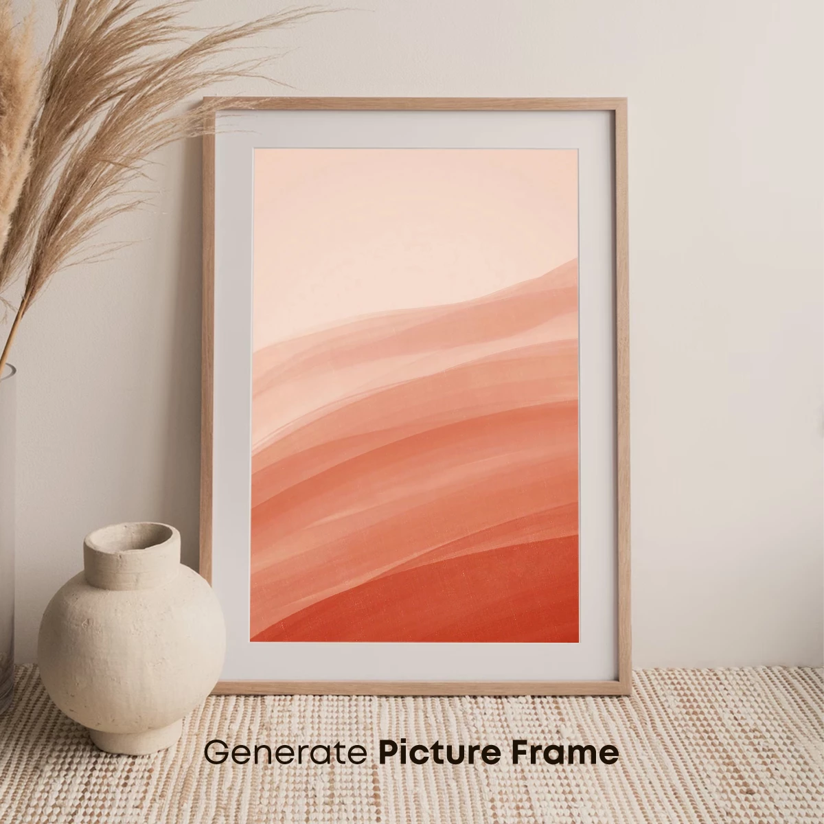 Coral Gradient Waves: Abstract Flow Art - Image 7