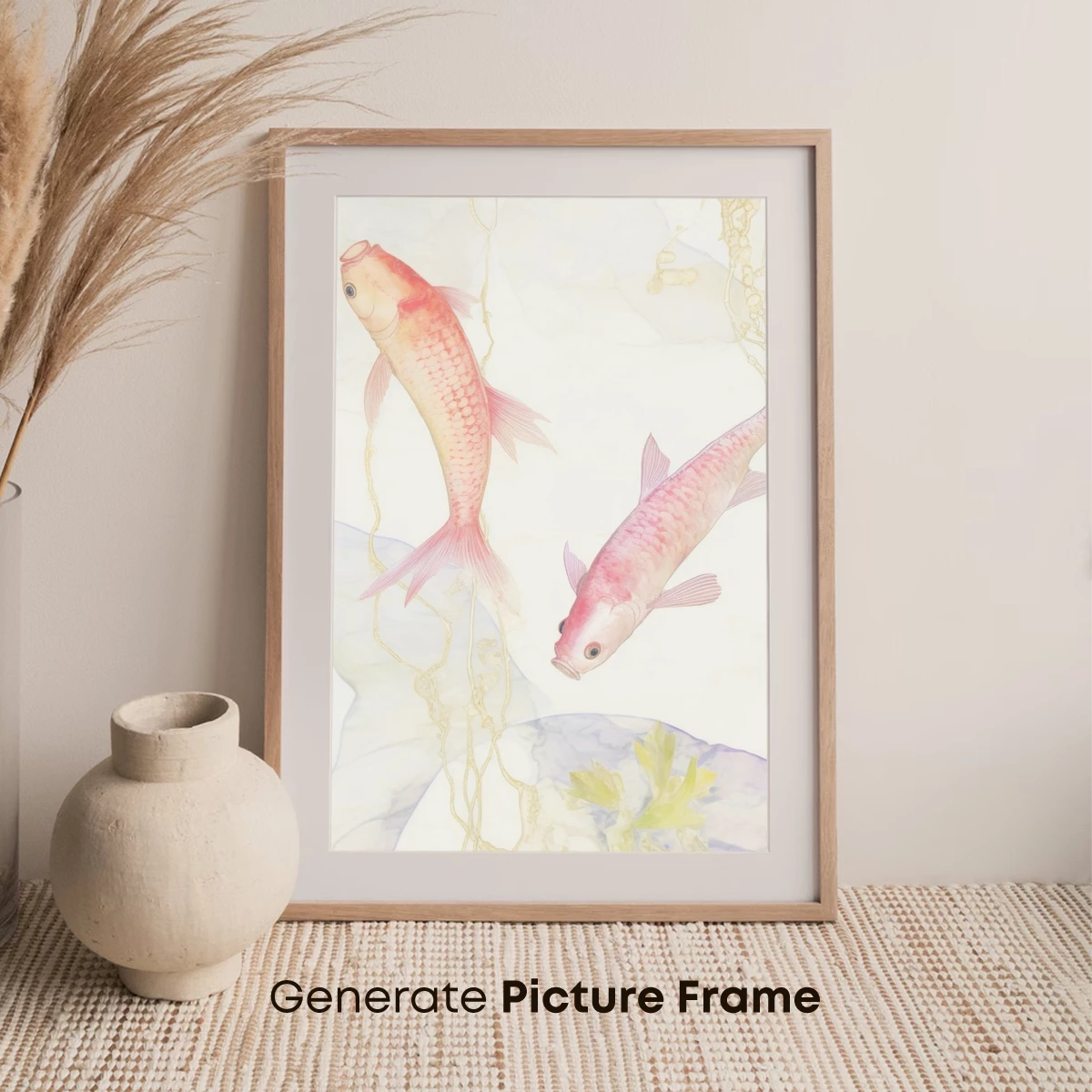 Ethereal Koi Dance: Watercolor Harmony - Image 7