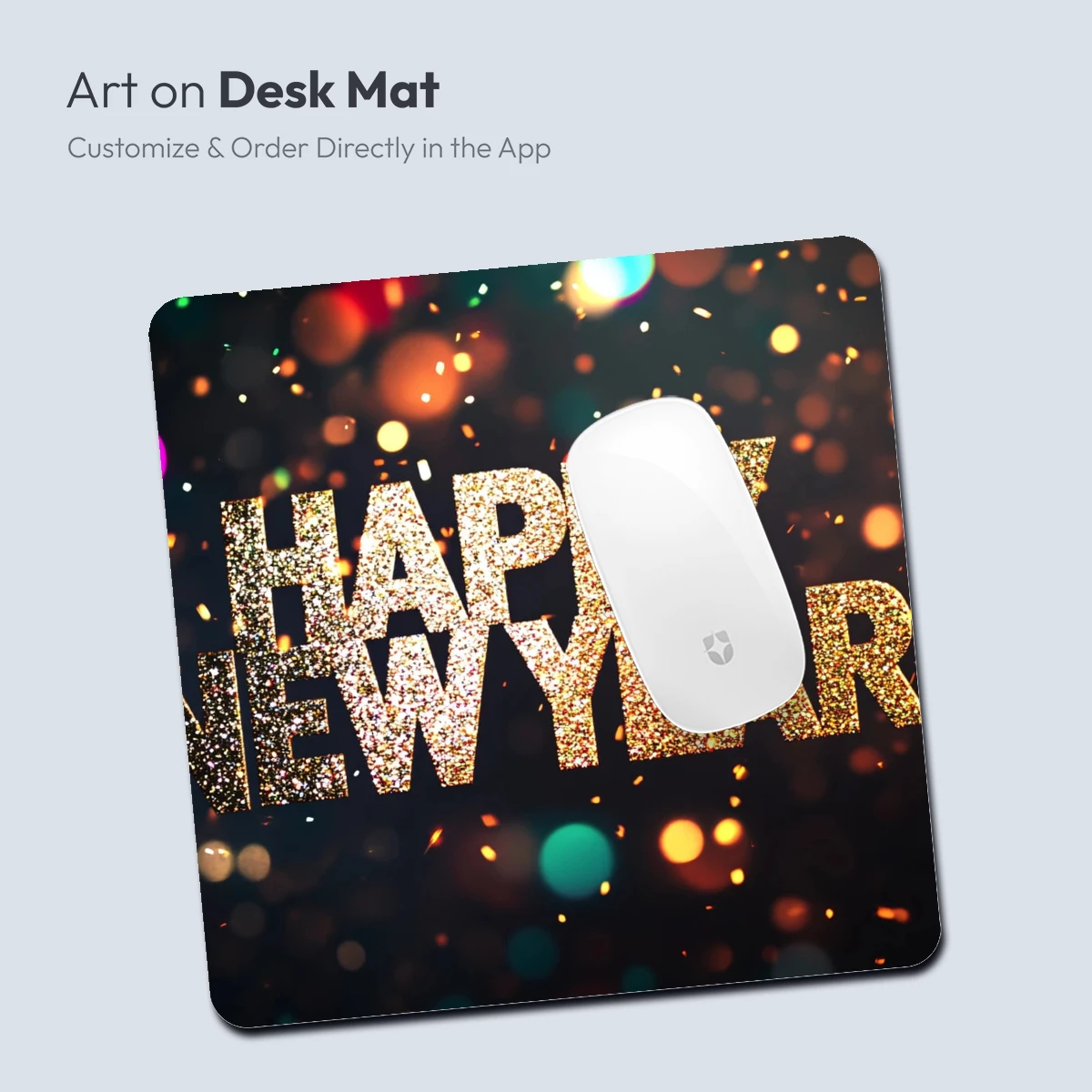 Golden Glitter 'Happy New Year' Festive Bokeh - Image 3