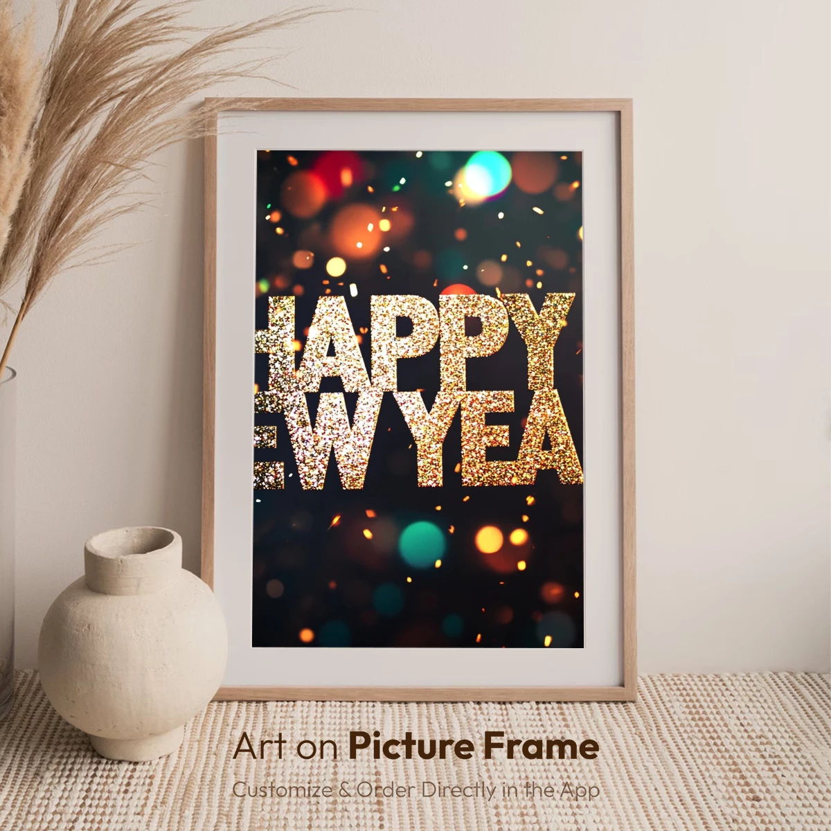 Golden Glitter 'Happy New Year' Festive Bokeh - Image 6