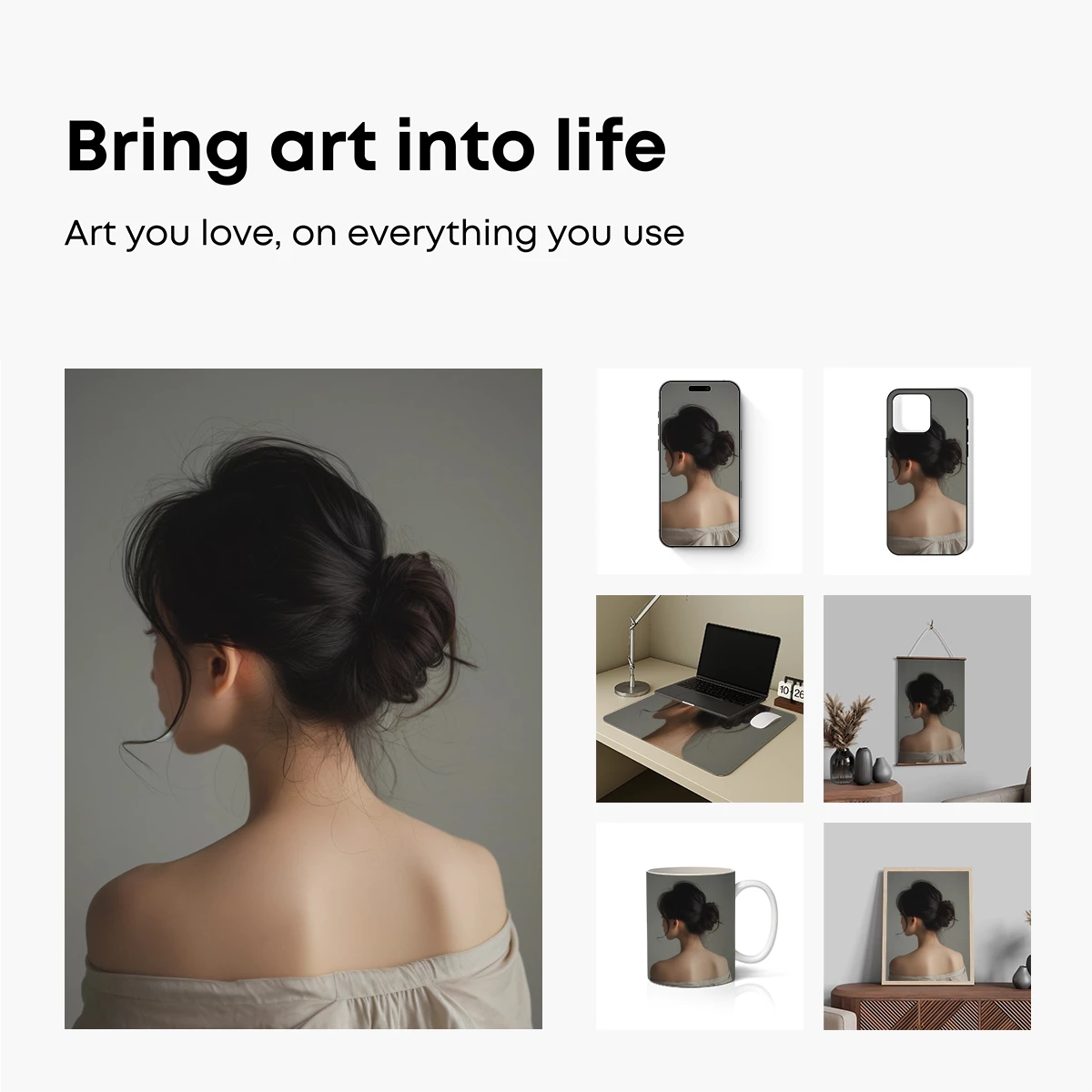 Elegant Bun: Serene Back Profile - Image 2