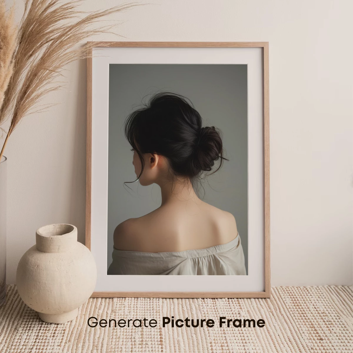 Elegant Bun: Serene Back Profile - Image 7