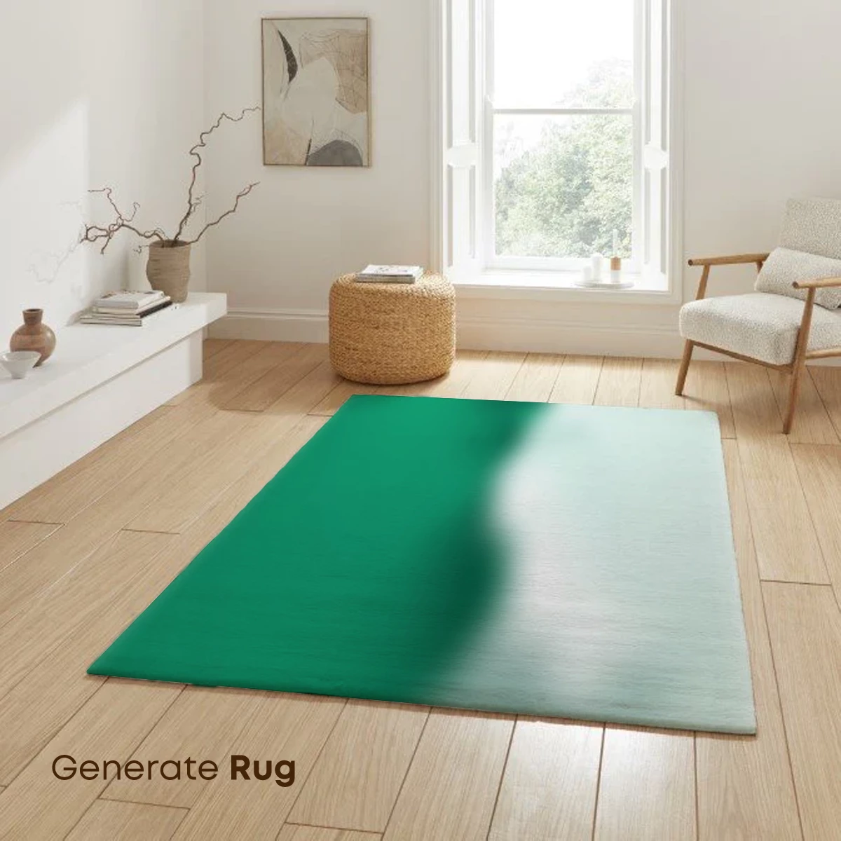 Blurred Green Silhouette: Abstract Elegance - Image 6