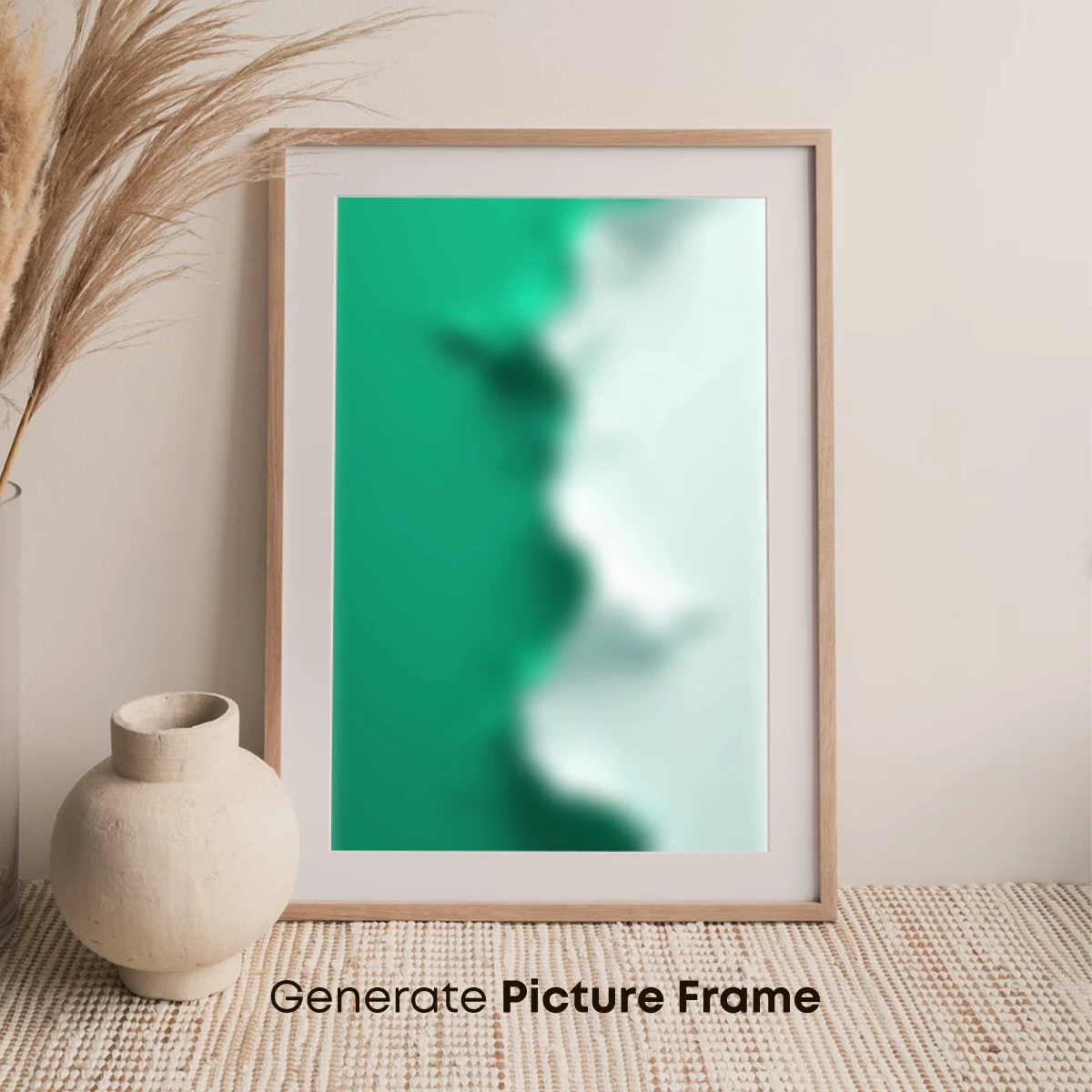 Blurred Green Silhouette: Abstract Elegance - Image 7