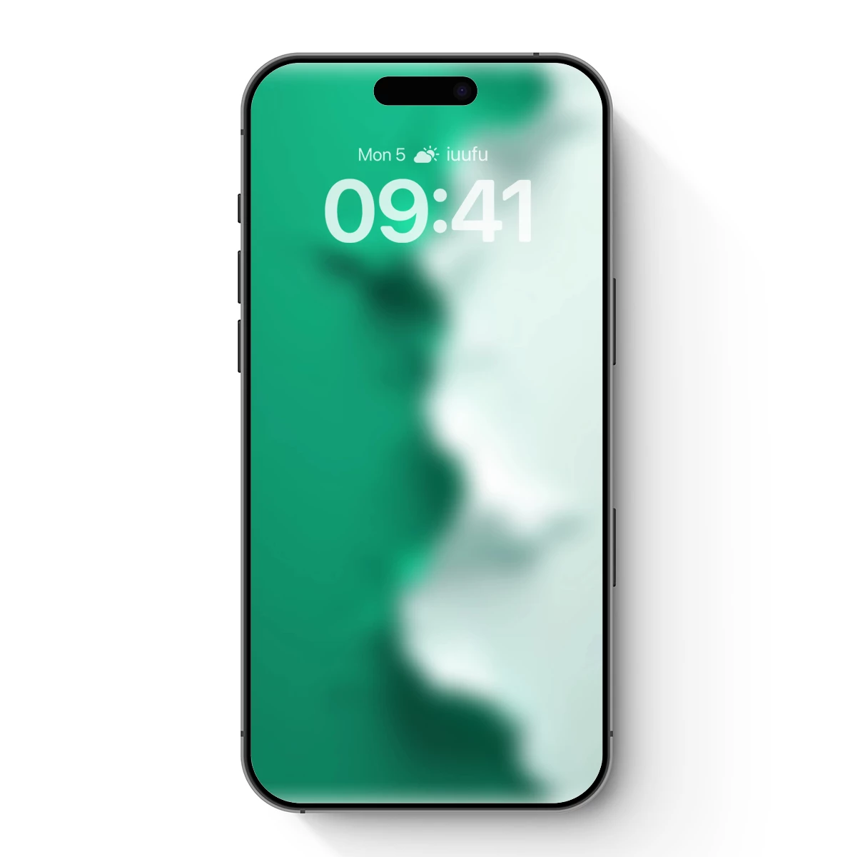 Blurred Green Silhouette: Abstract Elegance