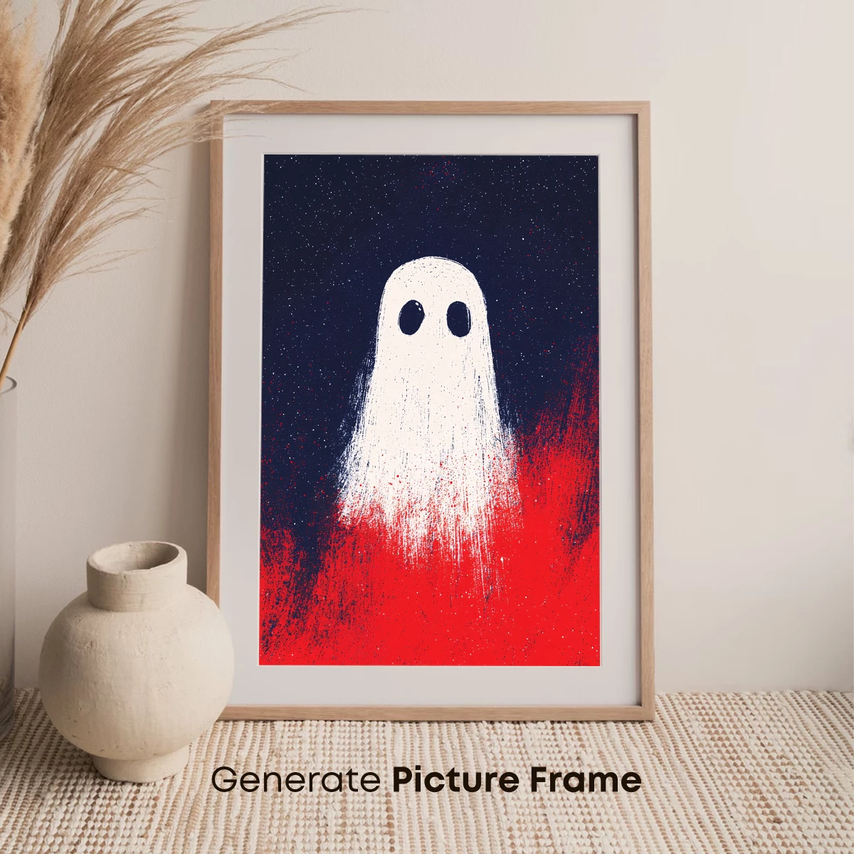 Ghostly Figure in Cosmic Red - Image 7