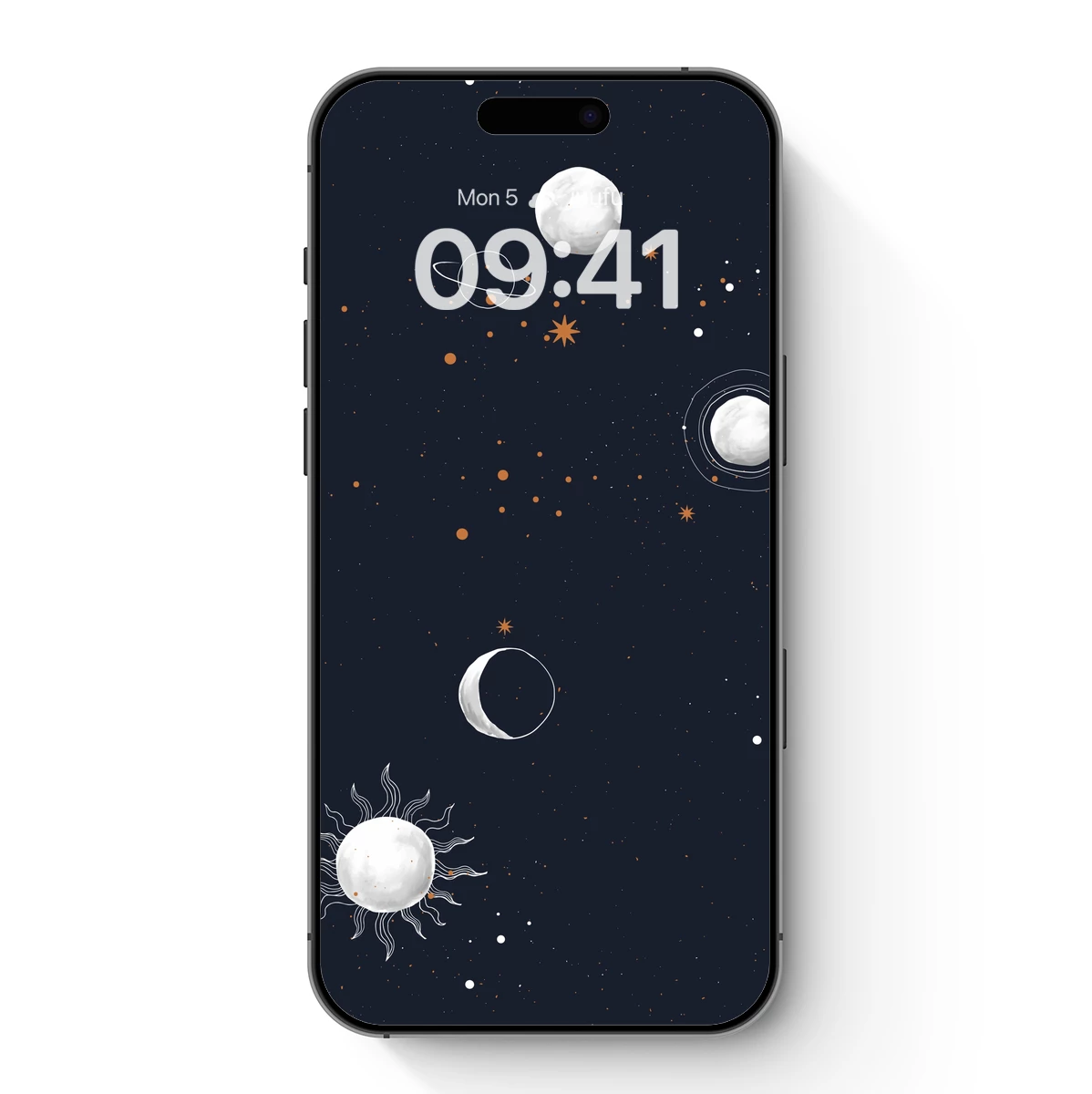 Celestial Harmony: Hand-Drawn Planets and Stars