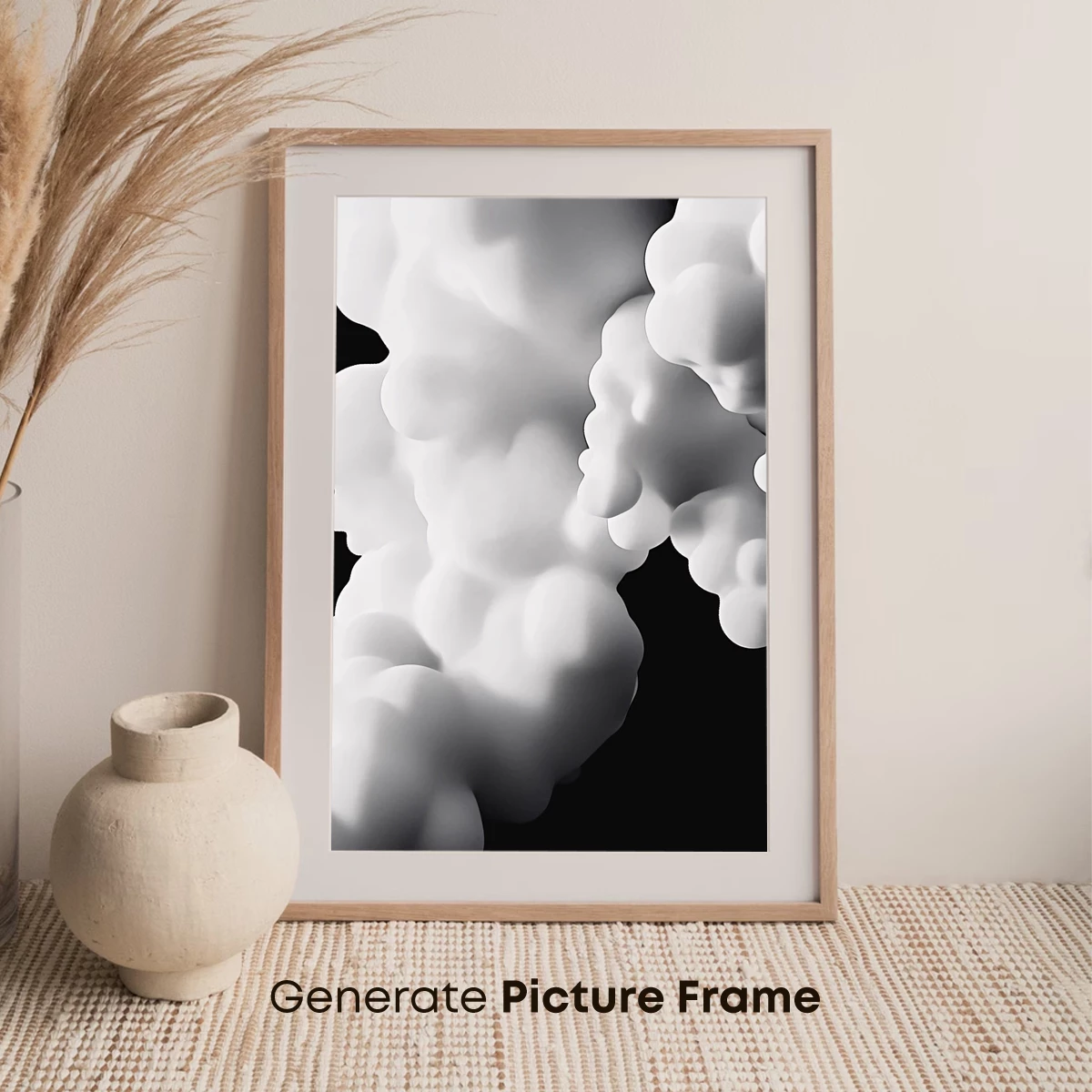 Ethereal Cloud Sculpture: Monochrome Marvels in Motion - Image 7