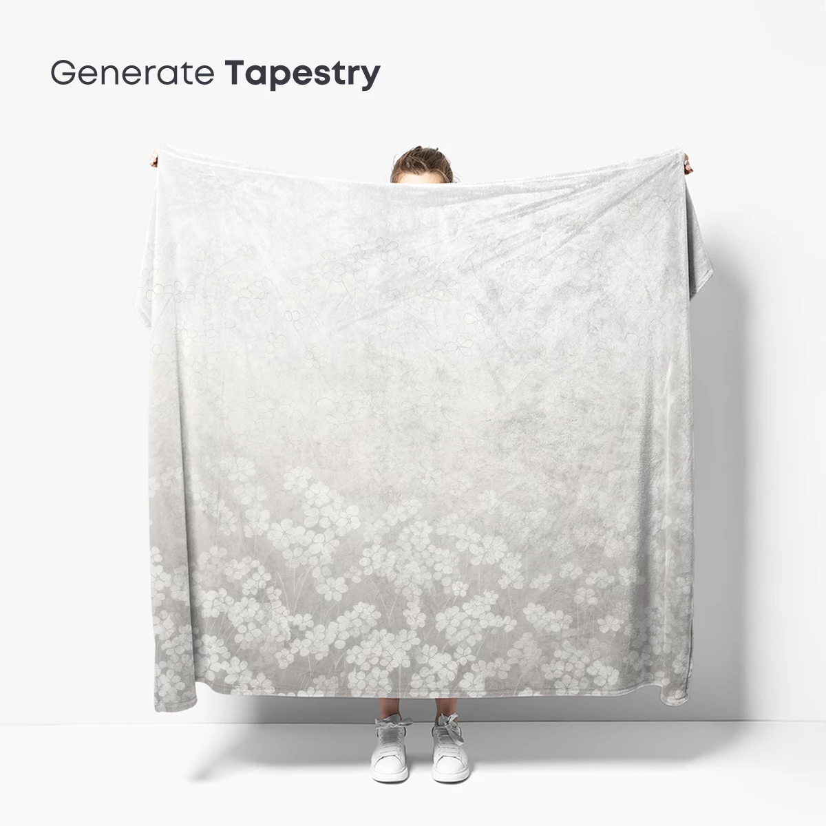 Frosty Floral Whisper: Ethereal Garden in Monochrome - Image 5