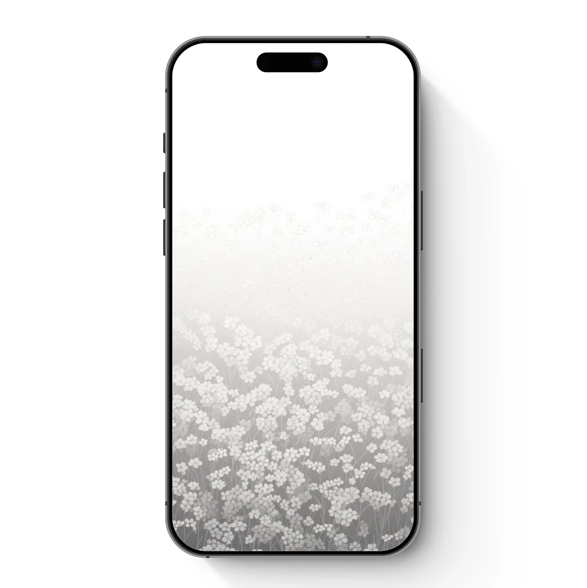 Frosty Floral Whisper: Ethereal Garden in Monochrome