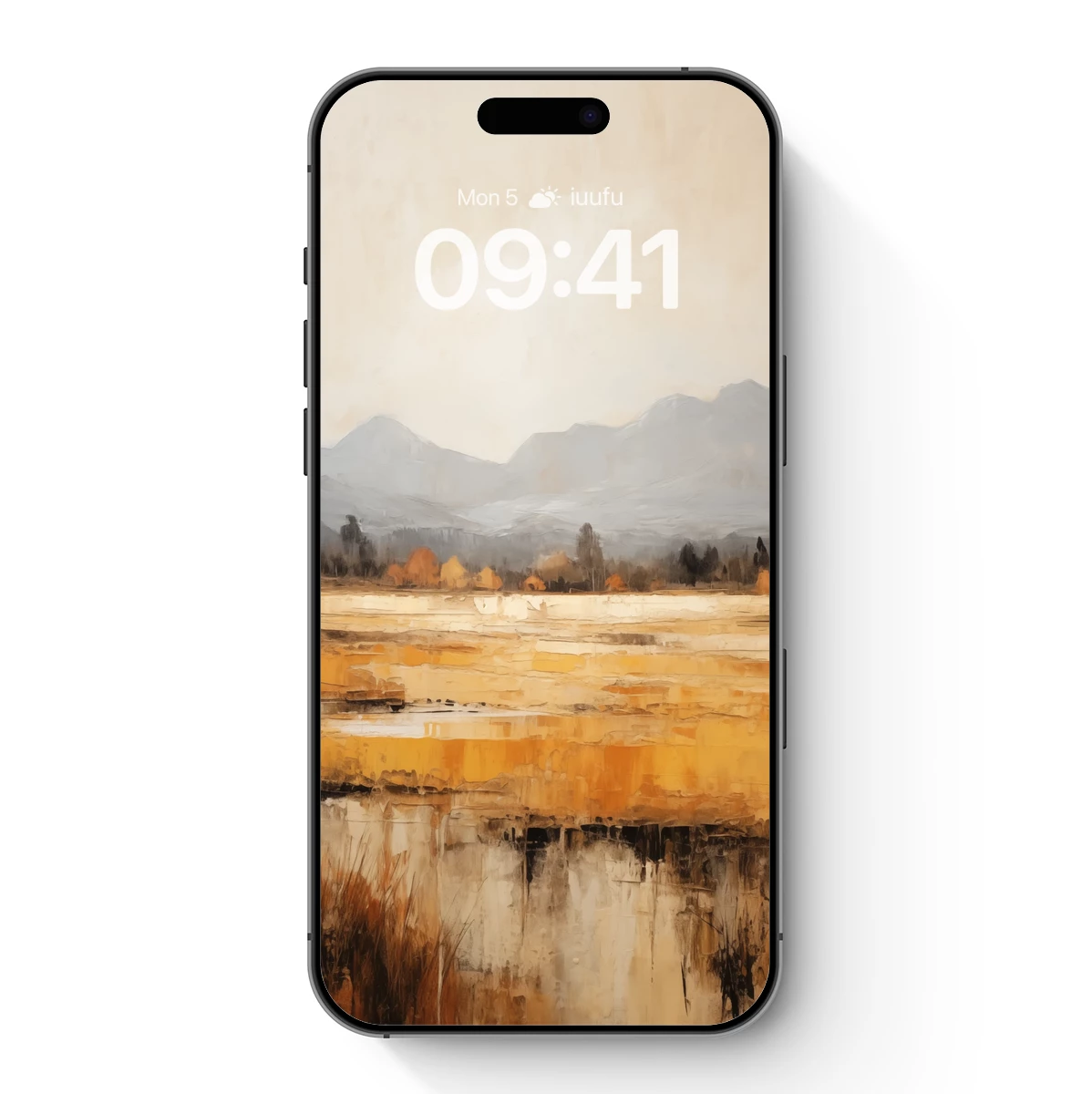 Golden Reflections: Abstract Landscape Harmony