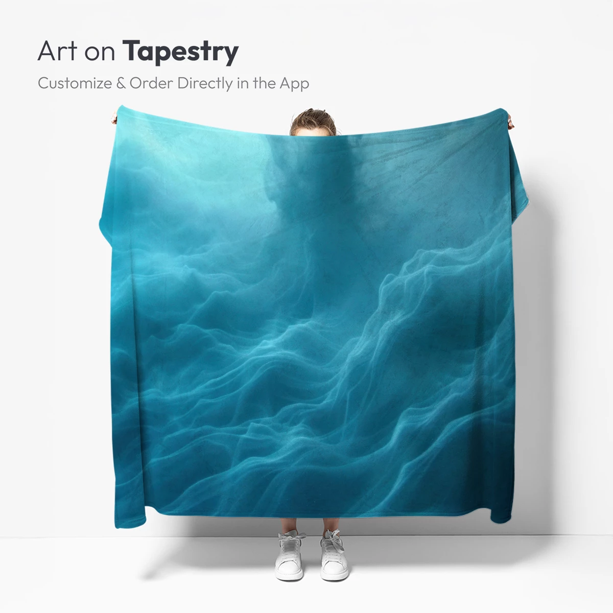 Abyssal Serenity: Ethereal Waves in Teal Depths - Image 5