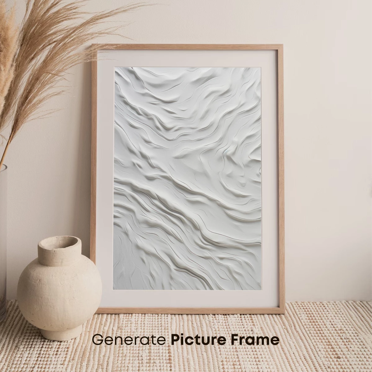 Ethereal White Waves: A Textural Odyssey - Image 7