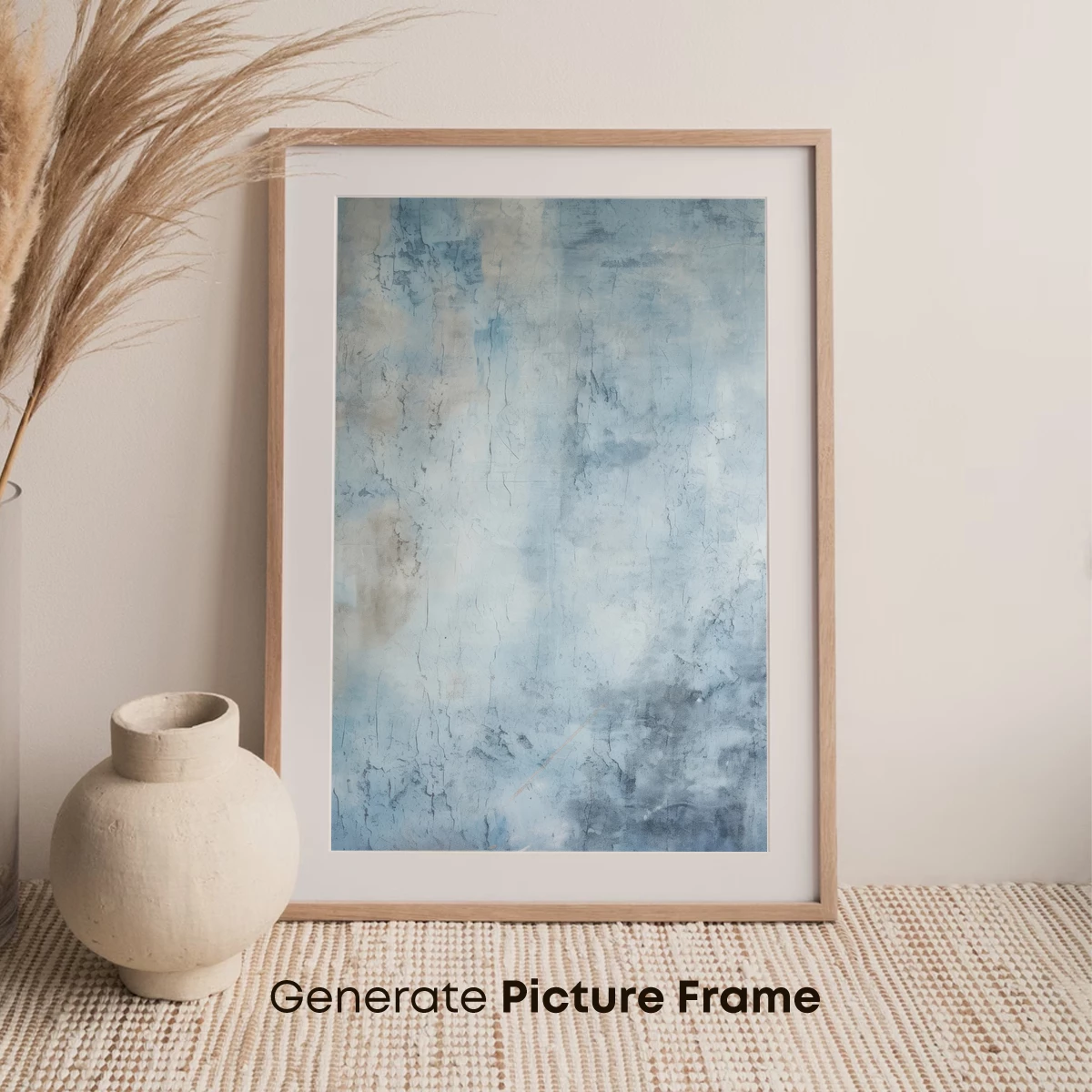 Ethereal Blue Canvas: A Study in Textured Serenity - Image 7