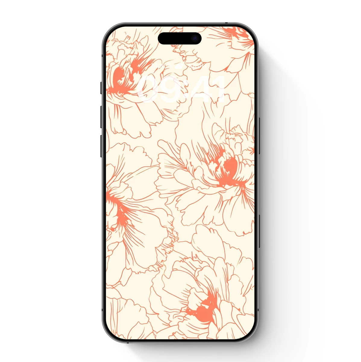 Coral Bloom Elegance: Line Art Florals
