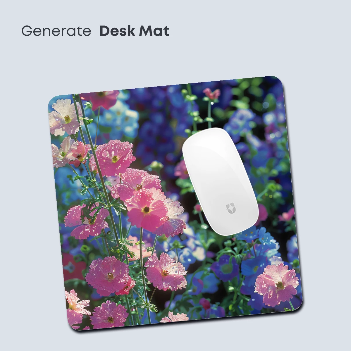 Enchanted Pink and Blue Floral Symphony - Image 4