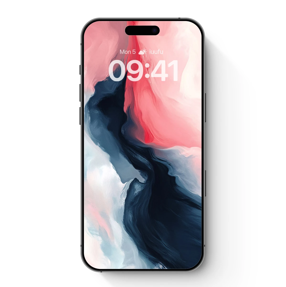 Abstract Fusion: Crimson Waves and Midnight Depths