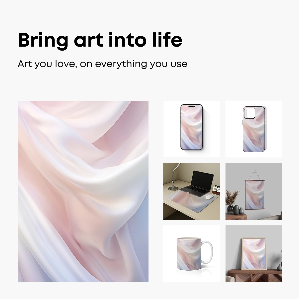 Ethereal Silk Drapes: Soft Waves of Serenity - Image 2