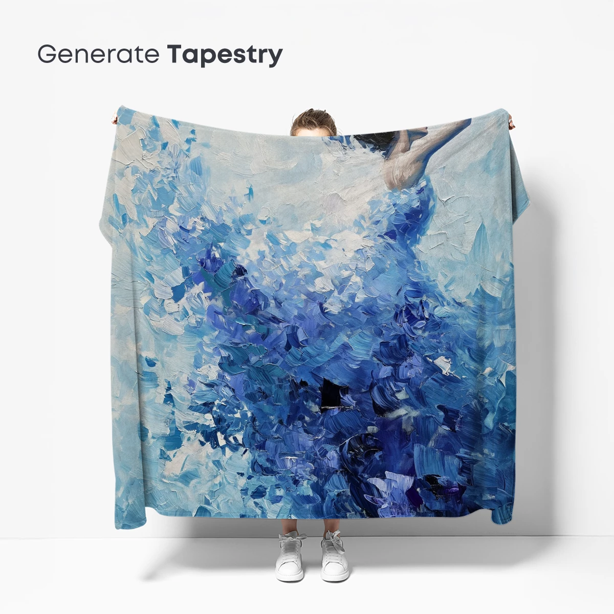 Blue Whirl: Abstract Dance in Oil - Image 5