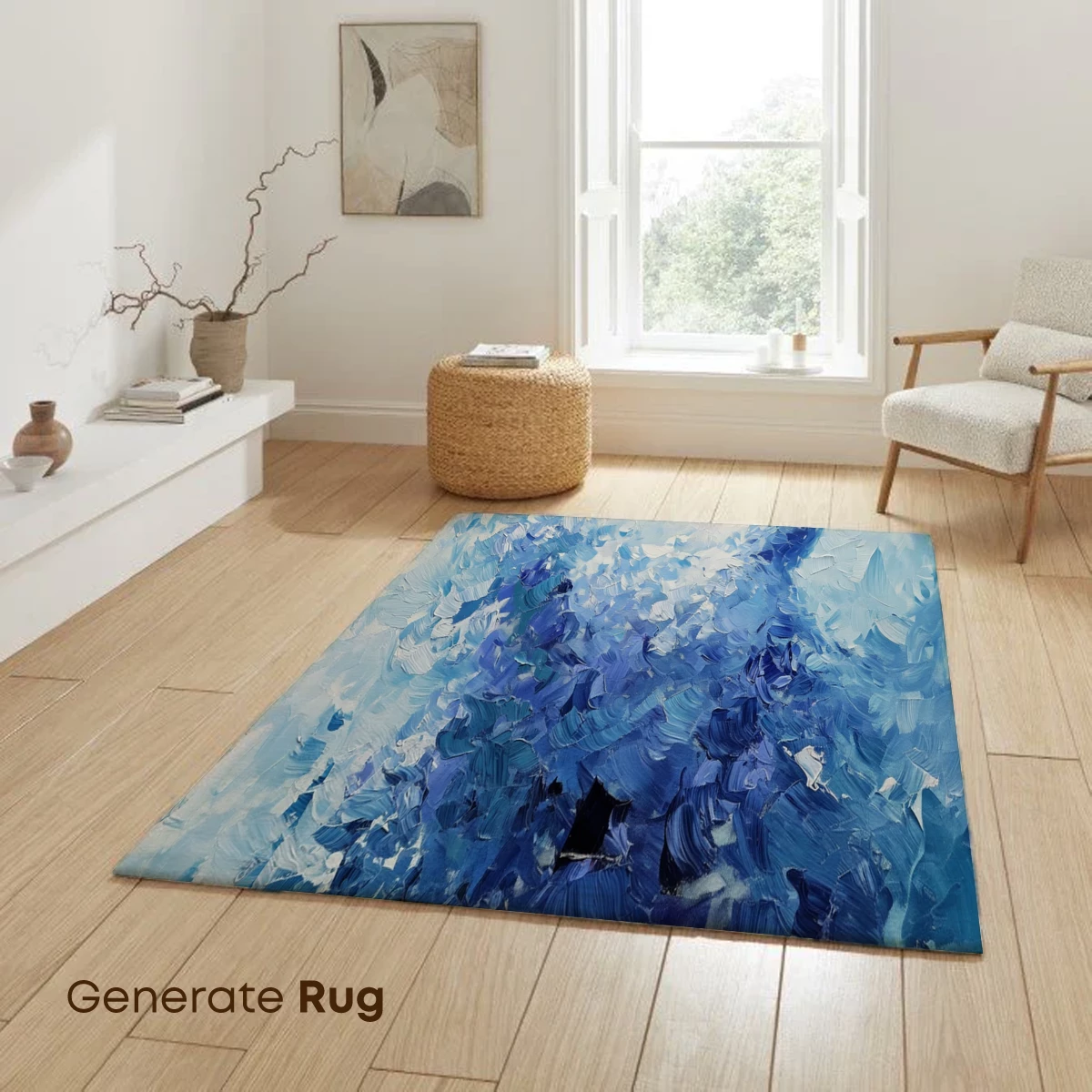 Blue Whirl: Abstract Dance in Oil - Image 6