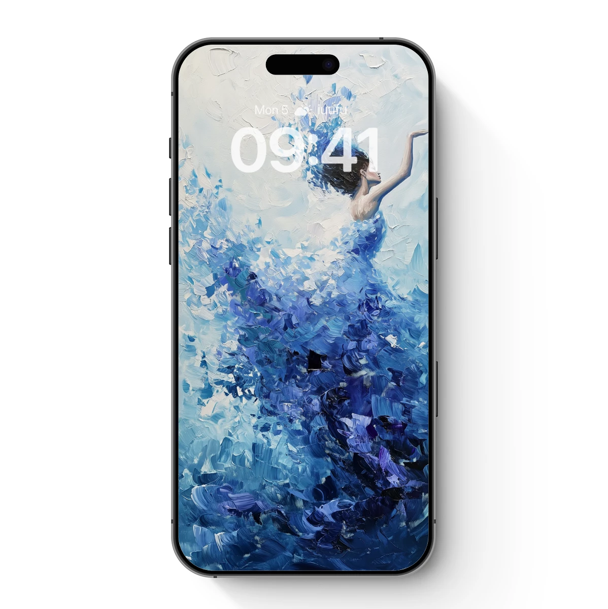 Blue Whirl: Abstract Dance in Oil