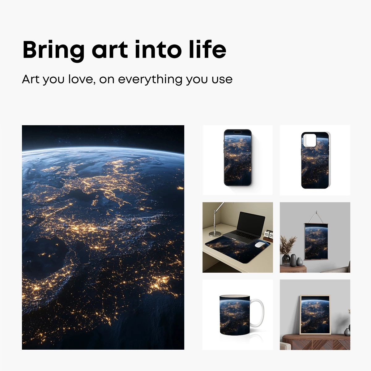 Earth's Night Symphony: Illuminated Continents from Space - Image 2