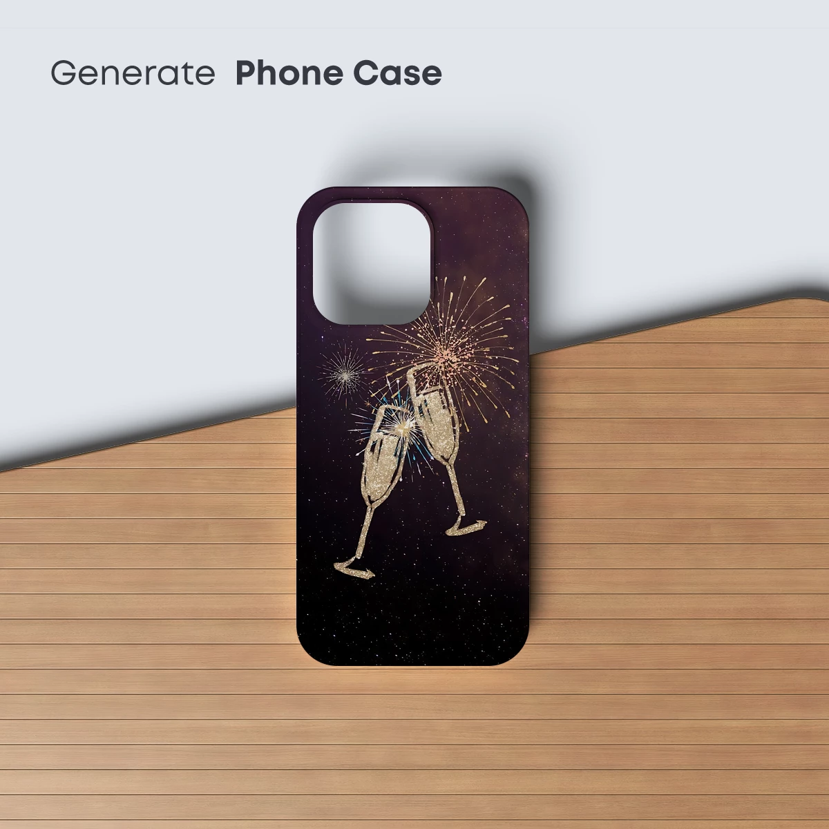 Champagne Glasses Dancing with Fireworks - Image 3