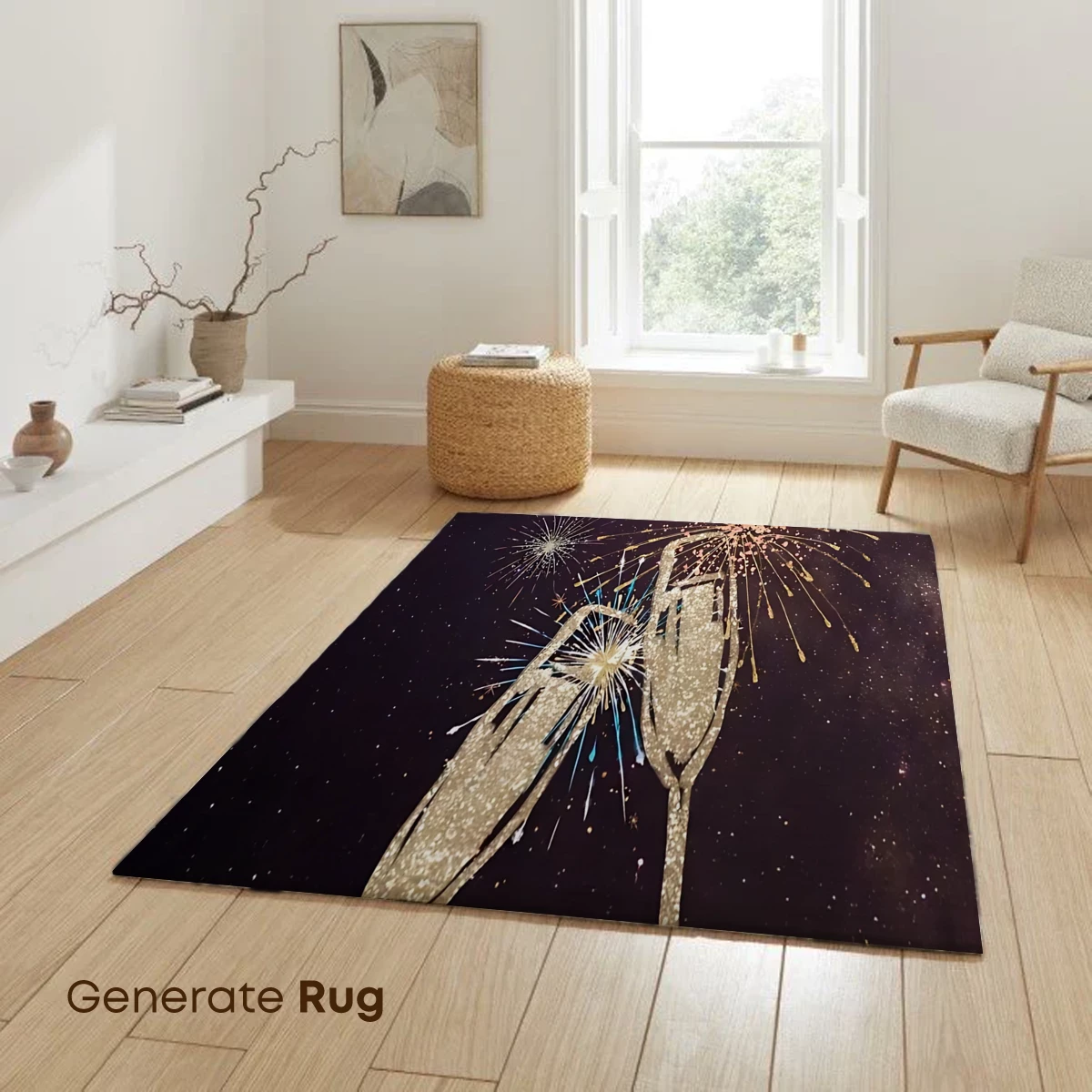 Champagne Glasses Dancing with Fireworks - Image 6