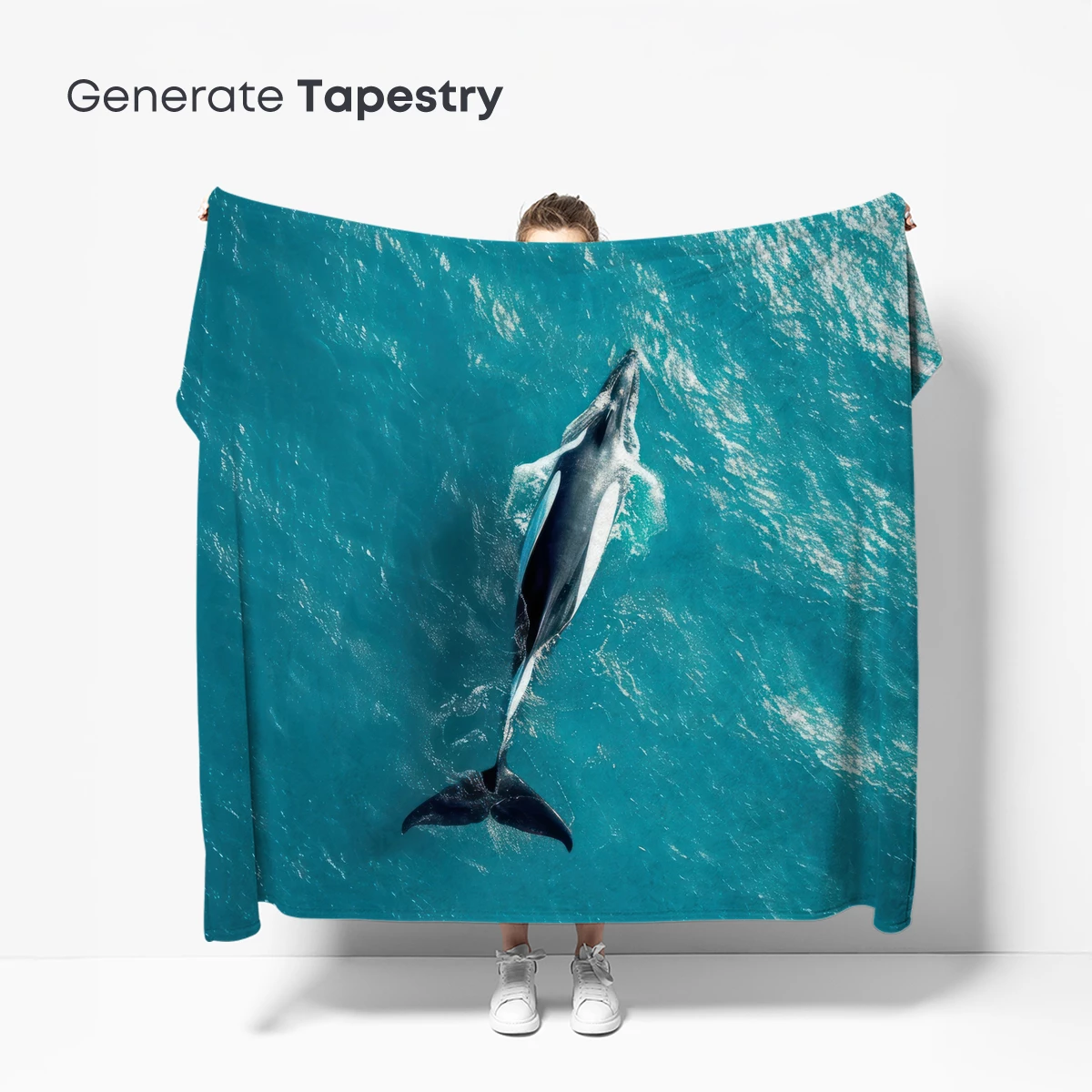 Aerial Serenity: Dolphin's Ocean Dance - Image 5