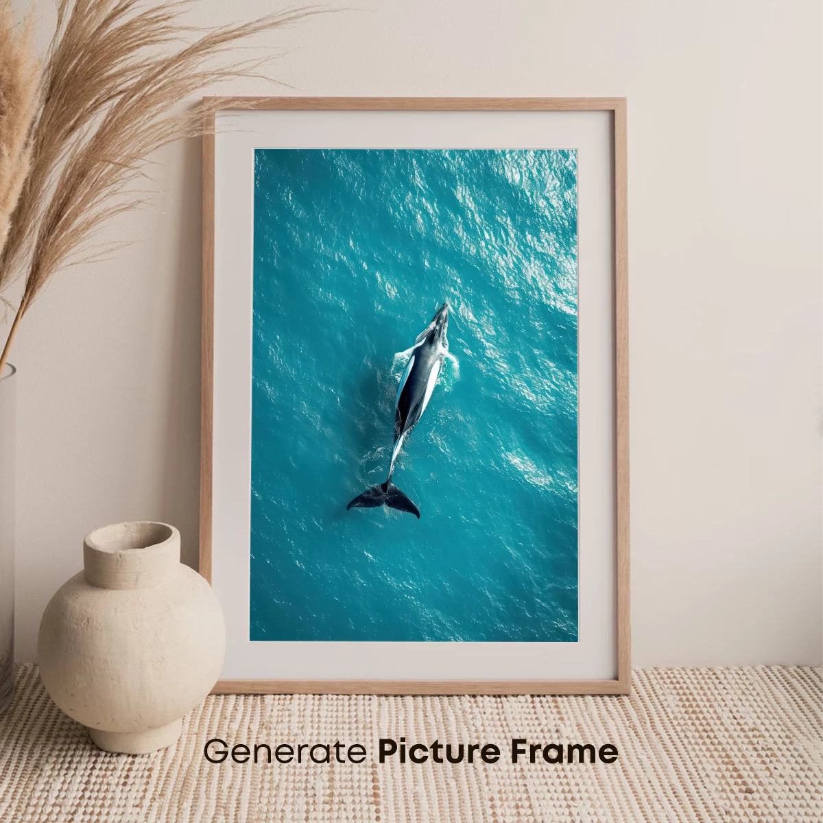 Aerial Serenity: Dolphin's Ocean Dance - Image 7