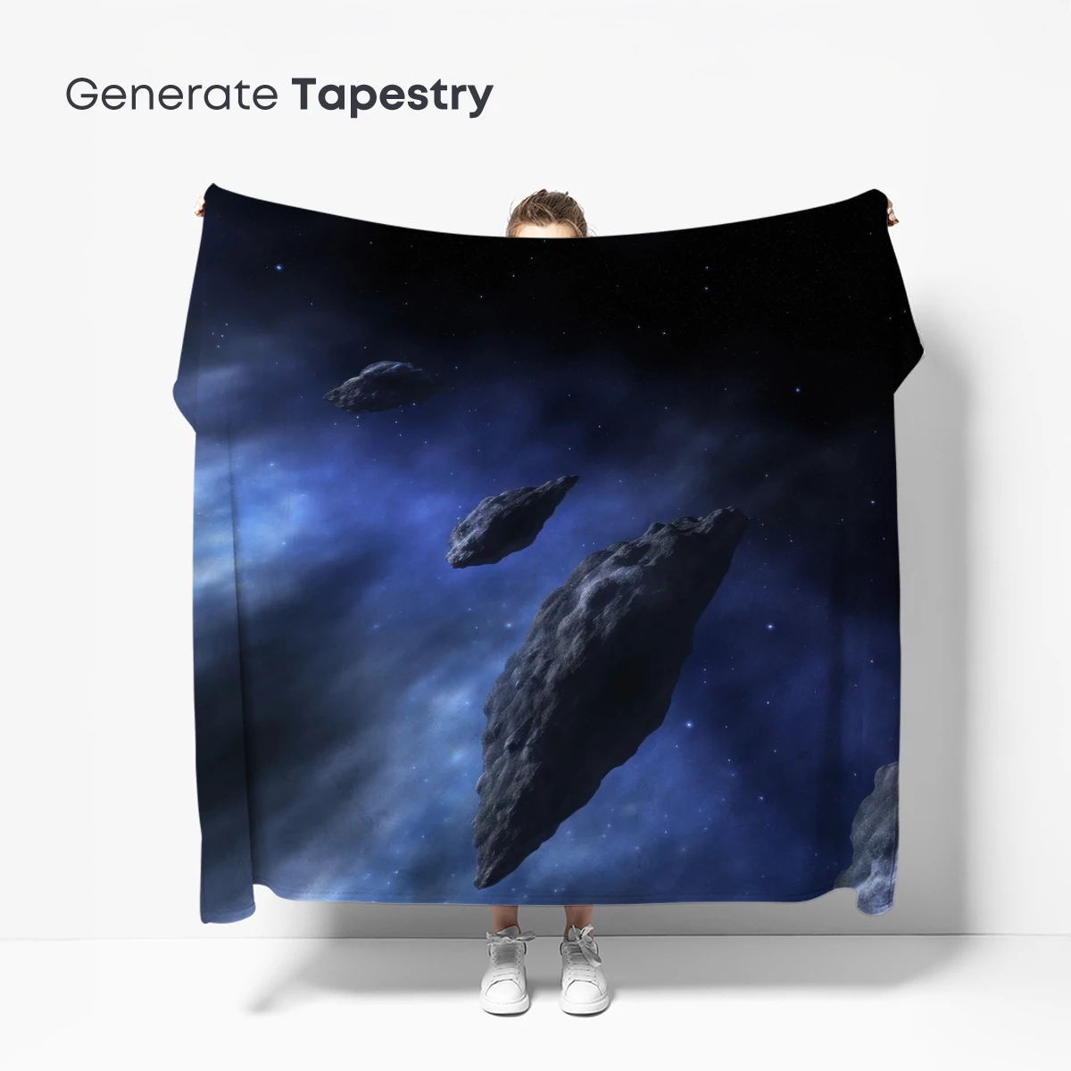 Cosmic Drift: Asteroids in Nebular Embrace - Image 5