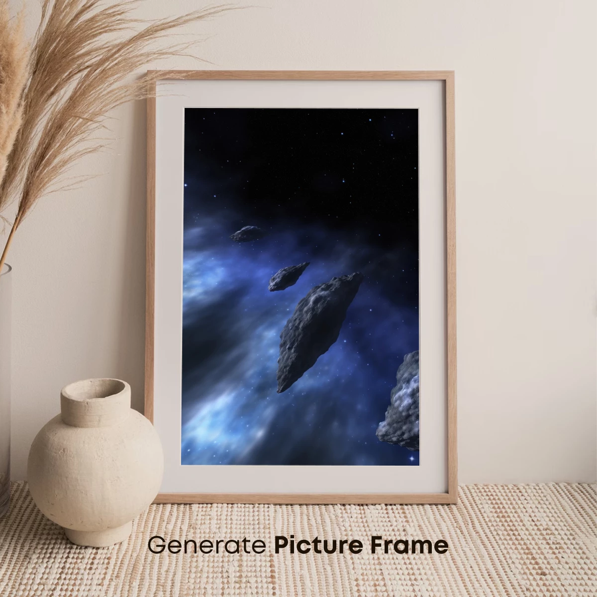 Cosmic Drift: Asteroids in Nebular Embrace - Image 7